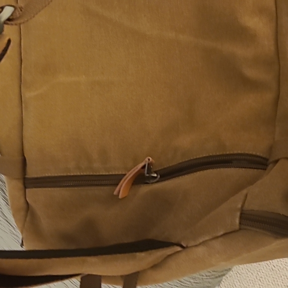 Mens brown duffel bag broken zipper - Picture 4 of 8
